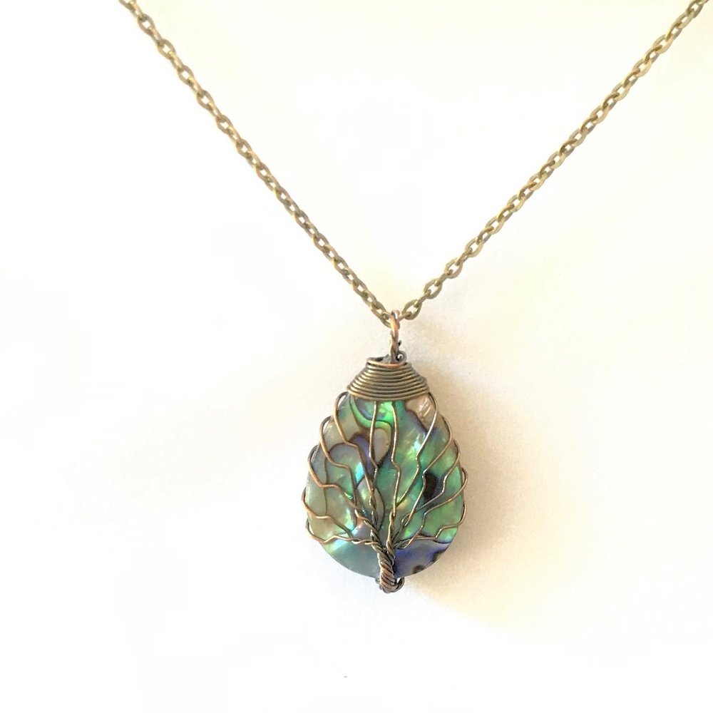 Abalone Tree of Life Necklace